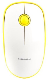 Kompiuterio pelė Modecom WM112 Yellow-White, bevielė, optinė