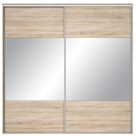Black Red White Wardrobe Front Nadir 230-240 Sonoma Oak w/ Mirror