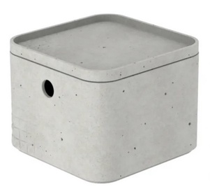 Curver Beton Box Cube With Lid XS 2l Grey