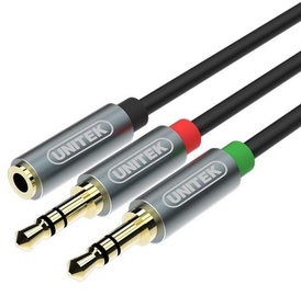 Unitek Cable 3.5mm x 2 / 3.5mm Black 0.2m