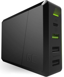 Green Cell Power Source Charger USB Type-C/USB Black