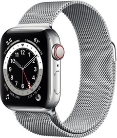 Išmanusis laikrodis Apple Watch Series 6 GPS LTE + Cellular, 40mm Stainless Steel Silver Milanese Loop, sidabro