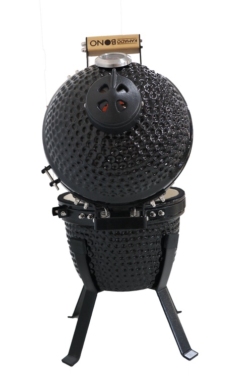 Grils Kamado Bono Picnic, melna, 32 cm