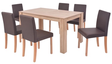 Ēdamistabas komplekts VLX 7 Pieces 243530, brūns