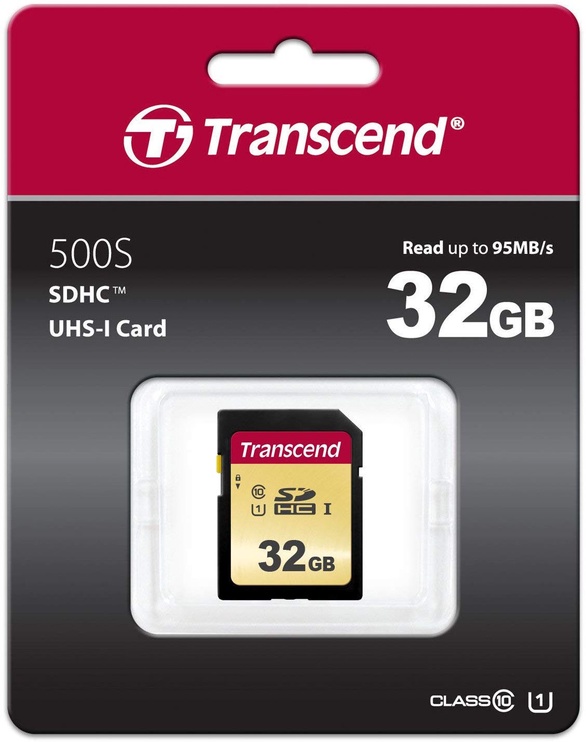 Atmiņas karte Transcend 500S CL10 UHS-I TS64GSDC500S, 32 GB