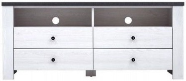 TV galds Black Red White Antwerpen, balta, 1370x400x590 mm