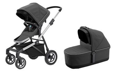 Thule Sleek with Bassinet and Main Seat Shadow Gray