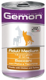 Monge Gemon Chunks Adult Medium Chicken/Turkey 1250g