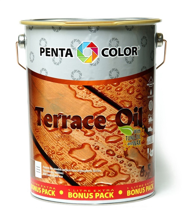 Масло для террас Pentacolor Terrace Oil, черный, 4.5 l