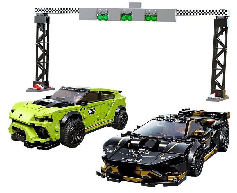 Konstruktors LEGO® Speed Champions Lamborghini Urus ST-X & Lamborghini Huracán Super Trofeo EVO 76899, 663 gab.