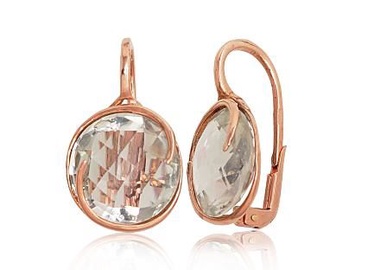 Diamond Sky 14K Red Gold Amethyst Earrings Amethyst Greatness XVI Solid Gold 585