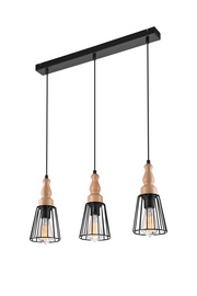 Lamkur Ingrid 36588 Ceiling Lamp 3x60W E27 Black