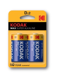 Батарейка Kodak Max, D/LR20, 1.5 В, 2 шт.
