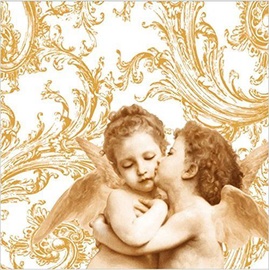 Paw Decor Collection Sweet Angels Gold Napkins 33x33cm