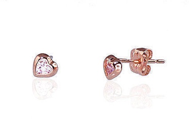 Diamond Sky 14K Red Gold Earrings Amor III Solid Gold 585