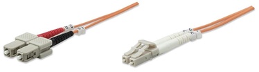 Intellinet LC-SC Fiber Optic Patch Cable OM-2 Orange 10m