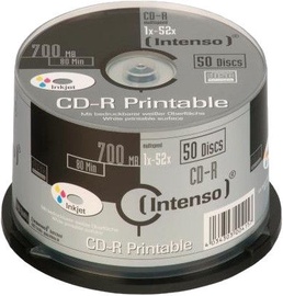 Intenso CD-R Printable 52x 700MB 50pcs Cake Box 1801625