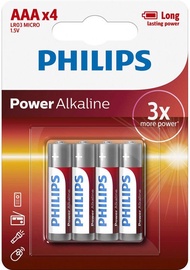 Baterijas Philips, AAA, 1.5 V, 4 gab.