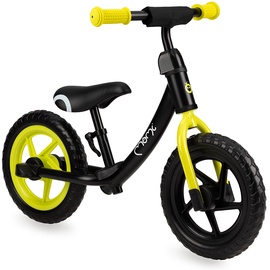 Балансирующий велосипед Momi Ross Black-Lemon ROBI00001, черный/желтый, 12″