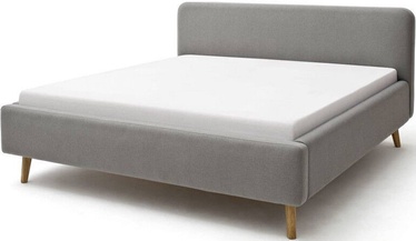 Кровать двухместная Mattis, 140 x 200 cm, светло-серый
