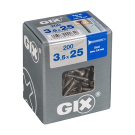 Koka skrūve Spax, 3.5 x 25 mm, pelēka, 200 gab.