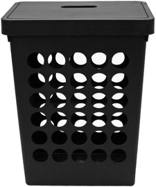 Plast Team Springfield Laundry Basket Rectangular Black 45L
