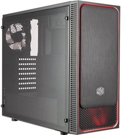 Cooler Master MasterBox E500L w/Side Window Black/Red