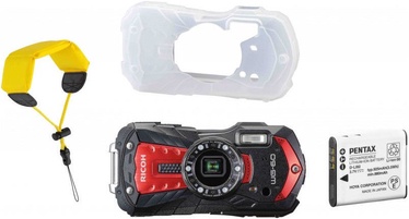 Seikluskaamera Ricoh WG-60 Red with Battery/Cover/Wrist Band