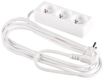 Elcan Extension Cord 3 Outlet 250V 10A 5m White