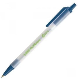 Lodīšu pildspalva Bic ECO Clistic, zila/balta, 50 gab.