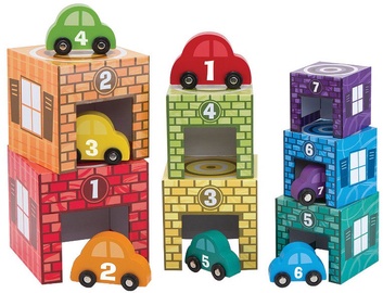 Melissa & Doug Nesting & Sorting Garages & Cars 12435