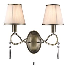 Klasikinis sieninis šviestuvas Searchlight Simplicity 2032-2AB, 2 x 7W E14