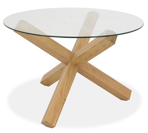 Home4you Turnin Dining Table D120xH75cm Oak