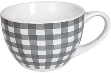 Banquet Jumbo Checkered Gray Mug 400ml
