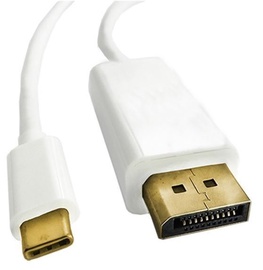 Qoltec Cable USB 3.1 / DisplayPort White 1m