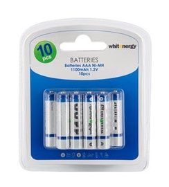 Whitenergy rechargeable battery 10 x AAA 1100mAh Blister