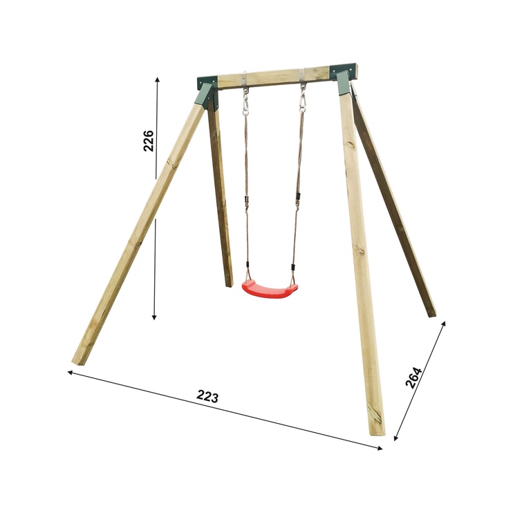 Medinės sūpynės 4IQ Bitīte Assorted, 223 cm