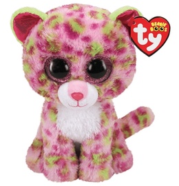 Mīkstā rotaļlieta TY Leopard, rozā, 24 cm
