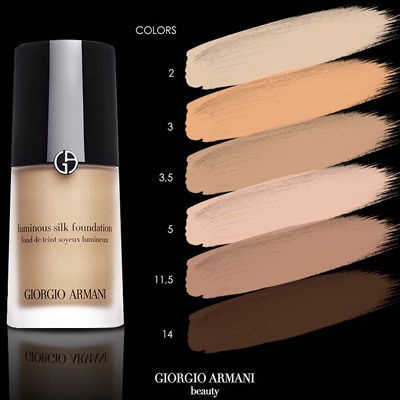 Šķidrā grima bāze Giorgio Armani Luminous Silk, 30 ml