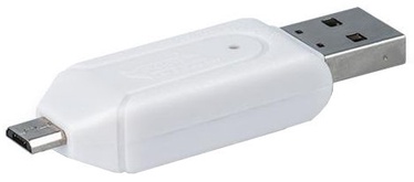 Картридер Forever USB + Micro USB Card Reader SD + MicroSD White