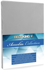Palags DecoKing Amelia Silver, 220x200 cm, ar gumiju