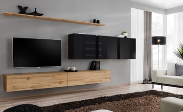 Dzīvojamās istabas mēbeļu komplekts ASM Switch VII, melna