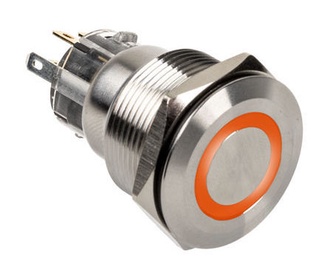 DimasTech Vandalismustaster Button Silverline Ring RGB 22mm