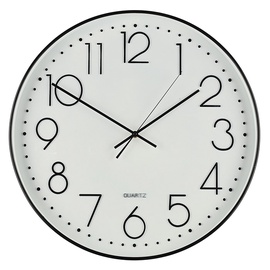 Sienas kvarca pulkstenis 4Living Perris, balta, alumīnijs/stikls, 50 cm x 50 cm, 50 cm