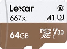 Lexar Professional 667x 64GB microSDXC UHS-I U3 V30