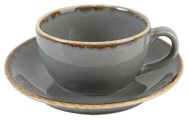 Porland Seasons Cup With Saucer 20.7cl Dark Grey
