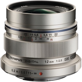 Objektiiv Olympus 12mm F2 M.Zuiko Digital ED Silver, 130 g