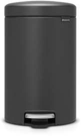 Atkritumu tvertne Brabantia NewIcon Mineral Infinite Gray, 12 l