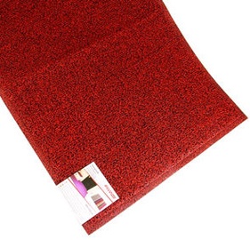 Durvju paklājs Ricco Spaghetti, melna/sarkana, 800 mm x 1200 mm