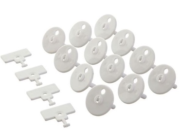Защита для розетки Dreambaby Keyed Outlet Plugs, пластик, белый, 12 шт.